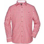Rote James & Nicholson Trachtenhemden mit Knopf für Herren Größe XL 