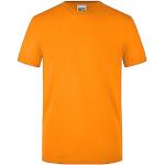 Neonorange James & Nicholson Rundhals-Ausschnitt T-Shirts aus Polyester für Herren Größe 3 XL für Festivals 