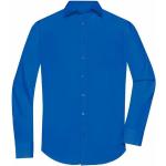 Royalblaue Langärmelige James & Nicholson Herrenlangarmhemden aus Popeline Größe M 