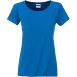 Cobaltblaue James & Nicholson Bio T-Shirts enganliegend für Damen Größe M 