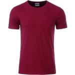 Bordeauxrote James & Nicholson Bio T-Shirts für Herren Größe 3 XL 