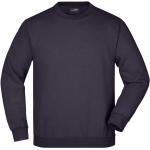 Auberginefarbene James & Nicholson Rundhals-Ausschnitt Kindersweatshirts aus Baumwolle Größe 140 
