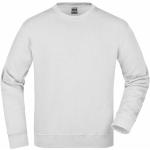 Weiße James & Nicholson Rundhals-Ausschnitt Herrensweatshirts aus Baumwolle Größe XXL 