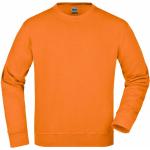 Orange James & Nicholson Rundhals-Ausschnitt Herrensweatshirts aus Baumwolle Größe M 