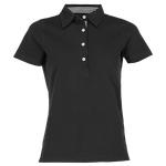 Schwarze Elegante James & Nicholson Damenpoloshirts & Damenpolohemden mit Knopf Größe XXL 
