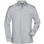 Hellgraue Business Langärmelige James & Nicholson Kentkragen Hemden mit Kent-Kragen mit Knopf für Herren Größe 3 XL für den für den Frühling 