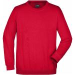 Rote James & Nicholson Rundhals-Ausschnitt Herrensweatshirts Größe XL 