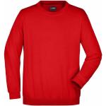 Rote James & Nicholson Rundhals-Ausschnitt Herrensweatshirts Größe 4 XL 
