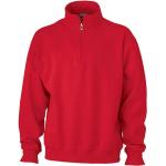 Rote James & Nicholson Zip Hoodies & Sweatjacken aus Baumwollmischung für Herren Größe 6 XL 