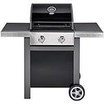 Jamie Oliver Gasgrill HOME 2 | Zweiflammiger Premium BBQ Grillwagen mit Thermometer & einklappbaren Seitenablagen - Barbecue mit robusten gusseisernen Rost & Warmhaltefläche
