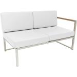 Reduzierte Weiße Moderne Zweisitzer-Sofas aus Edelstahl mit Armlehne 2 Personen 