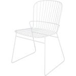 Reduzierte Weiße Minimalistische Gartenstühle Metall pulverbeschichtet aus Polyrattan Breite 50-100cm, Höhe 50-100cm, Tiefe 50-100cm 