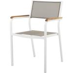 Taupefarbene Jan Kurtz Lux Designer Stühle aus Teakholz stapelbar 