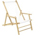 Weiße Liegestühle aus Massivholz UV-beständig Breite 50-100cm, Höhe 50-100cm, Tiefe 100-150cm 