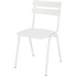 Reduzierte Weiße Moderne Gartenstühle & Balkonstühle pulverbeschichtet aus Polyrattan stapelbar Breite 0-50cm, Höhe 50-100cm, Tiefe 0-50cm 