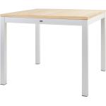 Jan Kurtz - Quadrat Tisch - weiß, rechteckig, Holz,Metall - 120x75x120 cm - Teak (492407+492308) (004) 120 x 120 cm