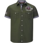 Olivgrüne Kurzärmelige Kentkragen Hemden mit Kent-Kragen für Herren Größe 6 XL Große Größen für den für den Sommer 