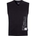 Schwarze V-Ausschnitt Herrenmuskelshirts & Herrenachselshirts aus Baumwolle Größe XL Große Größen 