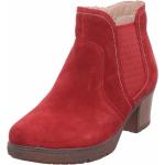 Rote Jana Ankle Boots & Klassische Stiefeletten aus Leder Größe 40 