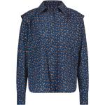 Reduzierte Blaue Jane Lushka Festliche Blusen mit Rüschen aus Jersey für Damen Größe XXL für den für den Herbst 