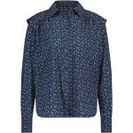 Reduzierte Blaue Jane Lushka Festliche Blusen mit Rüschen aus Jersey für Damen Größe S für den für den Herbst 