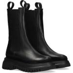 Reduzierte Schwarze JANET & JANET Chelsea-Boots aus Leder für Damen Größe 41 
