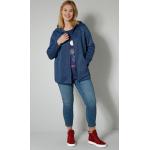 Reduzierte Blaue Janet & Joyce Kapuzenjacken mit Reißverschluss aus Fleece mit Kapuze für Damen Größe XL Große Größen 