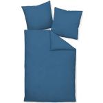Reduzierte Blaue Unifarbene Janine Bettwäsche Sets & Bettwäsche Garnituren aus Mako-Satin 135x200 2-teilig 