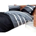 Graue Janine Bettwäsche Sets & Bettwäsche Garnituren mit Reißverschluss aus Mako-Satin 155x200 