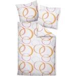 Orange Moderne Allergiker Janine Kreise bügelfreie Bettwäsche mit Reißverschluss aus Baumwolle maschinenwaschbar 135x200 2-teilig 
