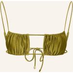 Reduzierte Hellgrüne Janthee Bandeau Bikinitops mit Cutwork aus Polyamid ohne Bügel für Damen Größe XS für den für den Winter 