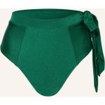 Reduzierte Grüne Janthee High Waist Bikinihosen mit Cutwork aus Polyamid für Damen Größe S 
