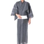 Schwarze Kimono-Jacken aus Baumwollmischung für Herren Größe XL 