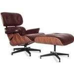 Jason Lounge Chair Sessel Vintage aus Waxed Anilinleder und Palisanderholz | Braun
