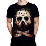 Jason Voorhees Herren T-Shirt Freitag der 13. Horrorfilme Halloween Grafik-T-Shirt (M)