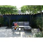 Silbergraue JATI&KEBON Lounge Gartenmöbel & Loungemöbel Outdoor aus Aluminium 5-teilig 