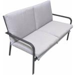 Reduzierte Silbergraue JATI&KEBON Zweisitzer-Sofas pulverbeschichtet aus Aluminium schmutzabweisend 2 Personen 