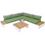 Reduzierte Pistaziengrüne Moderne Quadratische Lounge Tische pulverbeschichtet aus Teakholz 