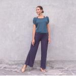Jaya KARUNA LUREX - Damen - Hose für Yoga und Freizeit aus Biobaumwolle