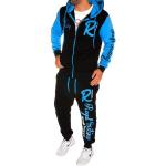 Jaylvis Jogginganzug »Herren Jogging Anzug Trainingsanzug Sportanzug Hausanzug Fitness Set«, mit Kapuze, blau, Schwarz-Blau