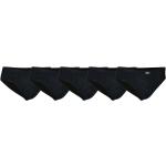 Schwarze Unifarbene Bio Micro-Slips & Minislips aus Jersey trocknergeeignet für Herren Größe S 5-teilig 