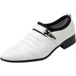 Weiße Business Hochzeitsschuhe & Oxford Schuhe mit Reißverschluss aus Leder Gefüttert für Damen Größe 42 für den für den Winter 