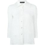 Weiße Bestickte Vintage Jean Louis Scherrer Übergangsjacken für Damen Größe M für den für den Herbst 