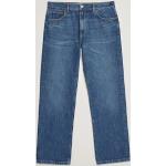 Blaue Bio Straight Leg Jeans für Kinder mit Reißverschluss aus Denim 