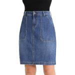 Blaue Jeans-Miniröcke mit Reißverschluss aus Baumwolle für Damen Größe 3 XL 