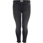 Reduzierte Schwarze Bestickte ONLY Jeans mit Stickerei mit Reißverschluss aus Denim für Damen Große Größen Weite 32 