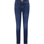 Reduzierte Blaue Bestickte Cartoon Slim Fit Jeans aus Denim für Damen Größe XXL Große Größen Weite 25 