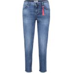 Reduzierte Dunkelblaue Cartoon Ankle-Jeans mit Reißverschluss aus Denim für Damen Größe XXL Große Größen Weite 27, Länge 28 