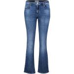 Reduzierte Blaue Cartoon Ankle-Jeans mit Reißverschluss aus Denim für Damen Große Größen Weite 30 