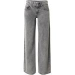Graue Bestickte Loose Fit LEVI'S Hüftjeans & Low Waist Jeans mit Reißverschluss aus Denim für Damen Größe XS 